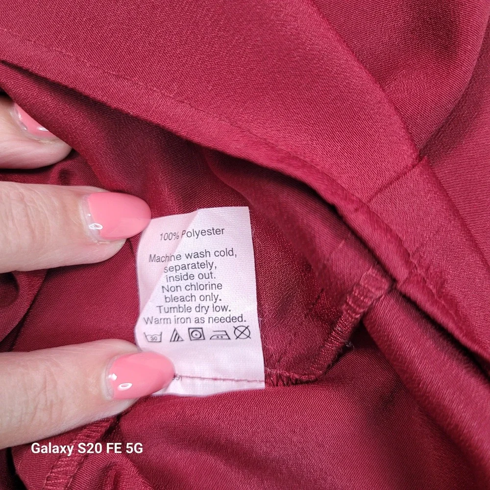 J Crew‎ Sleeveless Button Down Blouse Maroon Red Size 4 08207